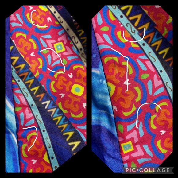 Rosalita McGee M Floral Patterned Artsy Abstract Pom Pom Accented Skirt - Picture 9 of 12